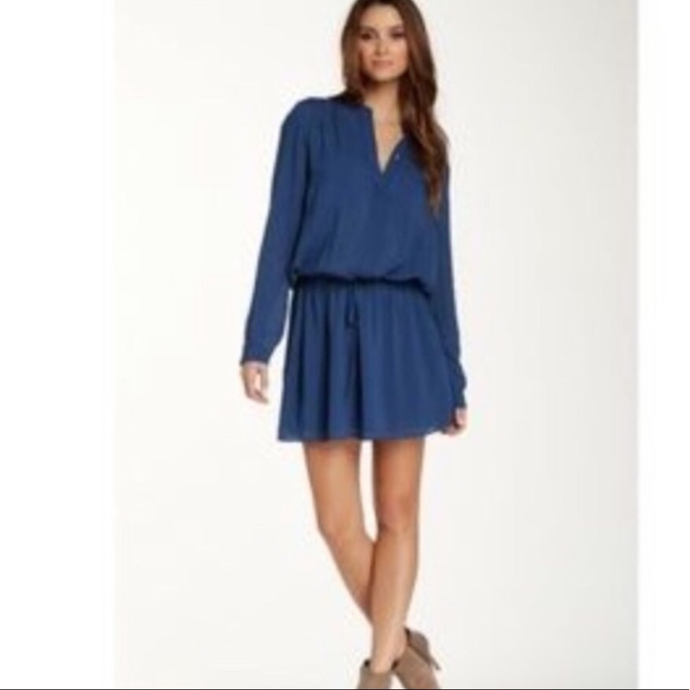 Vince blue button front dress